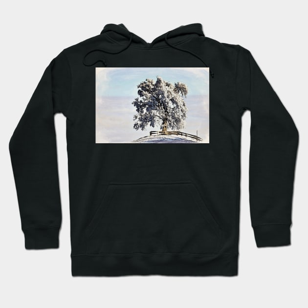 Tree winter landscape / Maléa is looking for the goblin - children's book WolfArt Hoodie by RaphaelWolf